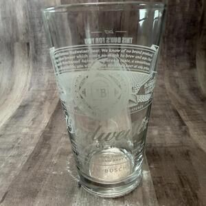 Dallas Mavericks Budweiser Pint Glass Etched "This Bud's For You" 5.75" Tall